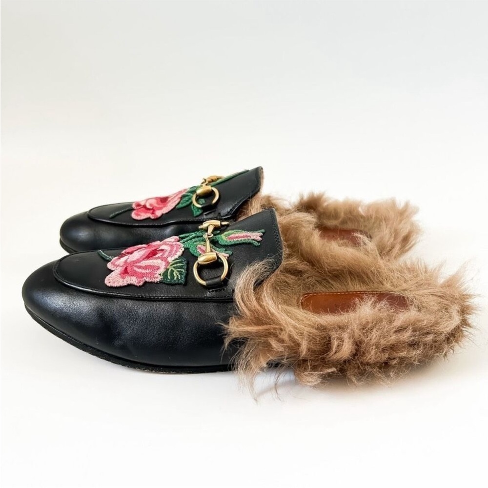 Gucci Loafer Mule Princetown with Fur - Picture 5 of 13